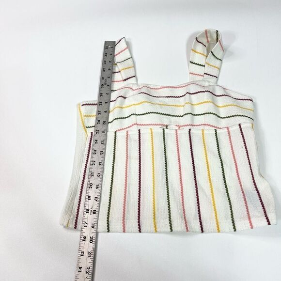 Walter Baker Shirt Womens Small Sleeveless Crop Striped Rainbow Ladies NEW - Picture 2 of 8